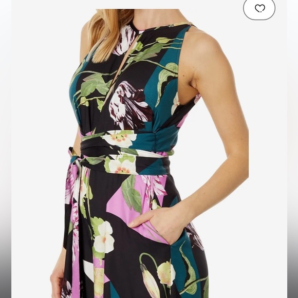 Ted Baker Maudee Printed Halter Neck Wide Leg Floral Jumpsuit Viscose - Picture 4 of 16